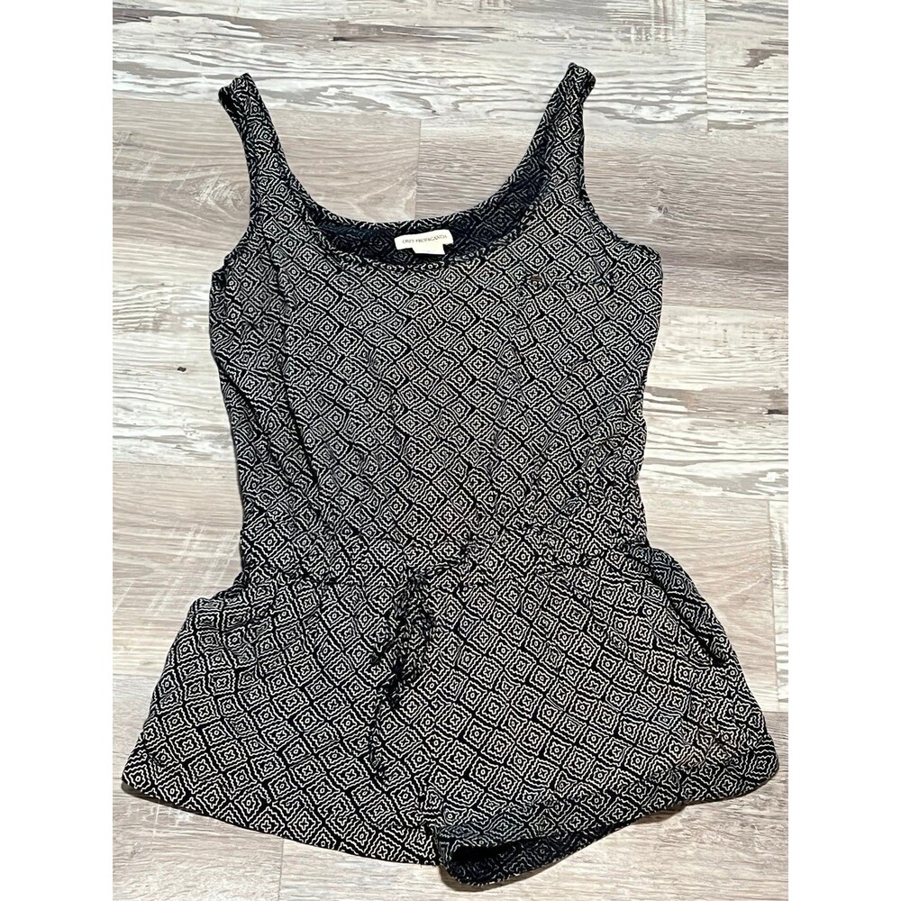 Obey Propaganda Romper Shorts Black Grey pattern playsuit tank size M new pocket